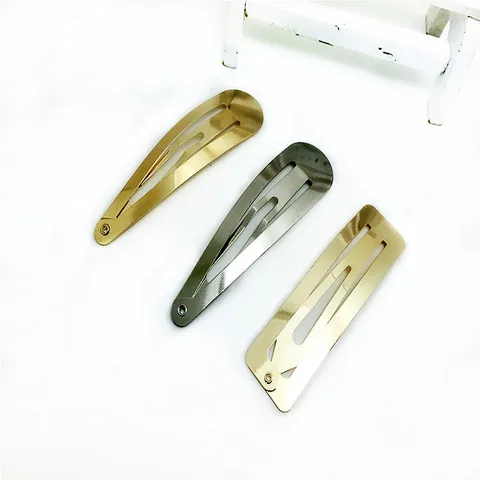 Usine Directe Métal Goutte d'Eau Forme Carrée Barrette Cheveux Bases Électroplaqué Or Argent DIY Coiffure Épingles Accessoires Composants