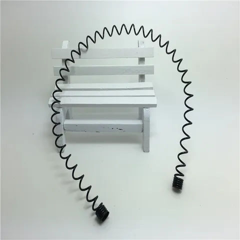 Schwarzes Metall Spiralfeder Haarband Basis Für Herren Damen Minimalistisch Welle Draht Stirnband Komponenten Für Haar DIY Handwerk Zubehör