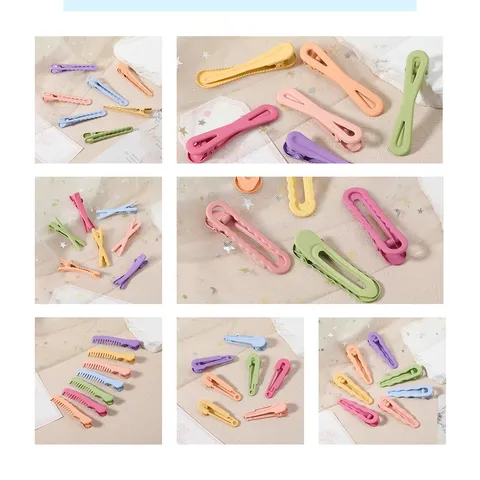 Pinces à Cheveux Bec de Canard en Métal Couleurs Macaron Mixtes Doux Style Coréen Épingles à Cheveux Enfants Accessoires DIY