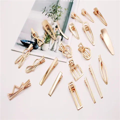 Minimalistisch Verguld Metaal Haarspeld Basis Onderdelen Verdikte KC Goud Eendenbek Krokodillenklem DIY Haarpeld Accessoires