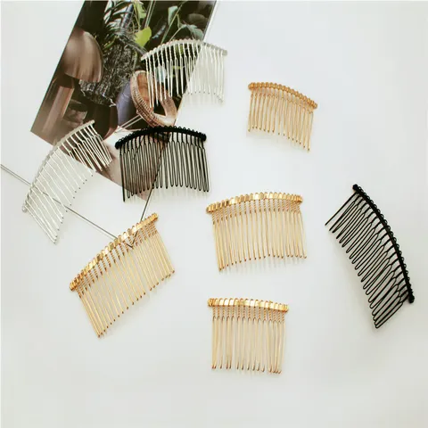 Peignes Latéraux en Métal Électroplaqué Épingles à Cheveux Base de Peigne Pour Bricolage Voile de Mariée Mariage Accessoires Bijoux Cheveux