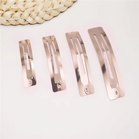 Base de Pinces à Cheveux BB Rectangulaires en Métal pour Enfants Accessoires de Coiffure DIY Épingles à Cheveux Vierges Fournitures d'Artisanat