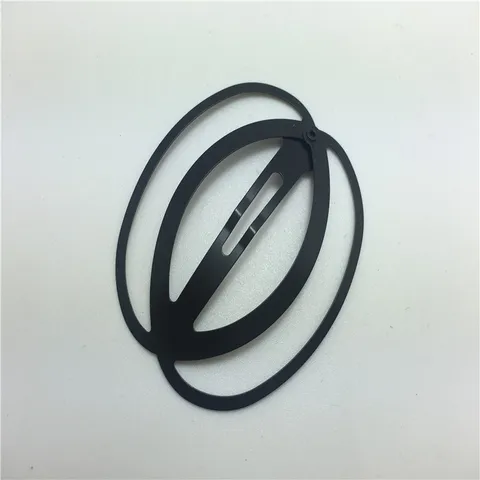 Pinces à Cheveux Géométriques Irrégulières en Métal Peint Noir Style Coréen pour Enfants Ajouré Barrettes Décoratives Accessoires Cheveux DIY
