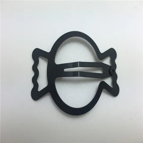 Pinces à Cheveux Géométriques Irrégulières en Métal Peint Noir Style Coréen pour Enfants Ajouré Barrettes Décoratives Accessoires Cheveux DIY