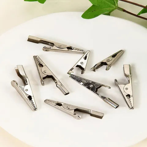 Metall Krokodilklemmen Hardware Prüfklemmen Antistatische Leiterplatten Elektriker Klemmen Werkzeuge Für Das Handwerk DIY Machen Nickel Farben