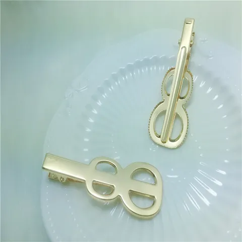 Electroplated Iron Guitar Shaped Hollow Alligator Hair Clips Base Korean Style DIY Jewelry Making Findings Craft Accessories