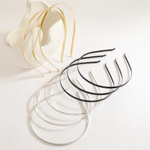 Electroplated Iron Metal Headband Base Blank Hair Bands Loops For DIY Hair Accessories Crafting Making Women Girls