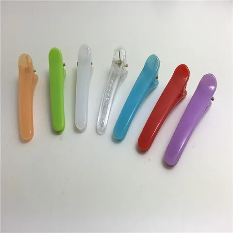 Mini Pinces à Bec de Canard en Plastique pour Accessoires de Coiffure Base de Pince à Cheveux DIY Fournitures Matériaux d Artisanat pour Enfants Filles