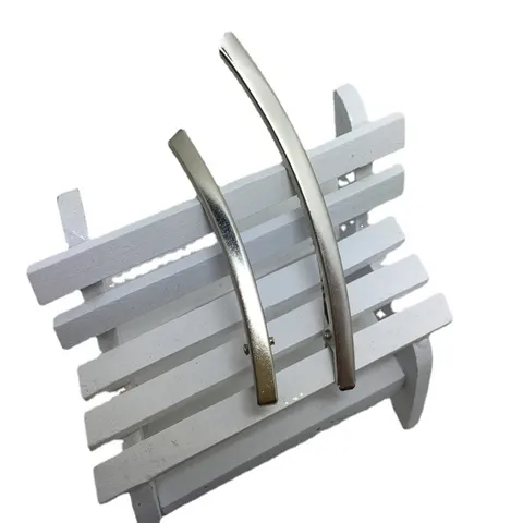 Mollette da Capelli a Becco d'Anatra in Metallo Curve Quadrate a Forma di Luna Argento Base Grezza per Fermagli Fai da Te Accessori