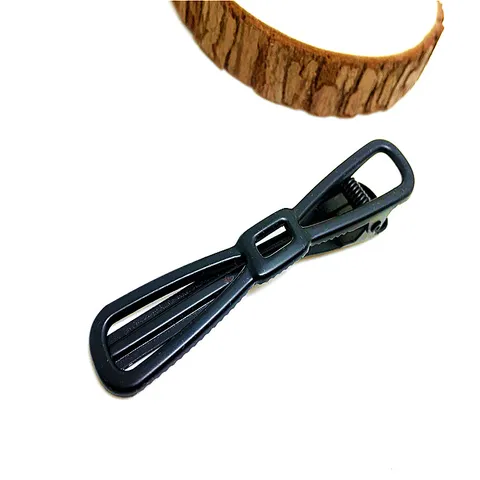 Fashion Black Metal Bowknot Duckbill Clips Base Hollow Solid Alligator Hair Clips For DIY Headwear Jewelry Accessories Making