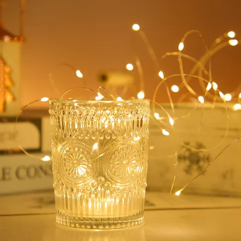 Luci LED a Filo di Rame Catena Luminosa Impermeabile Calda Multicolore per Matrimonio Festival Festa Casa Decorazione Fai da Te