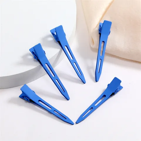 Fashion Candy Color Matte Metal Alligator Hair Clips Triangle Geometric Duckbill Bangs Pin Minimalist Headwear For Kids Girls Women Accessories