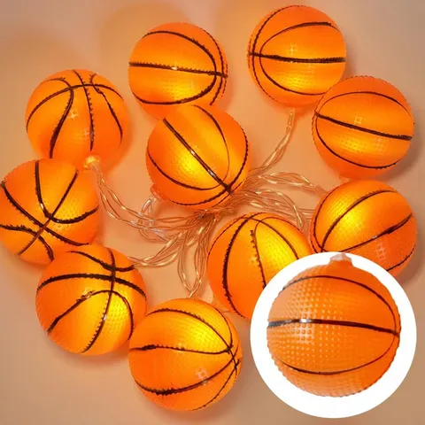 Guirnalda de Luces LED con Temática Deportiva Fútbol Baloncesto Béisbol Rugby Luces Decorativas para Fiesta