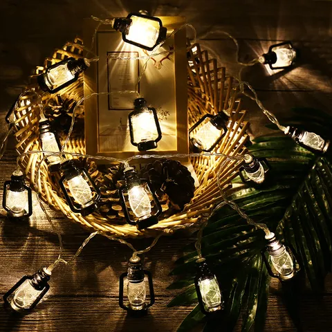 Guirlande de Luces LED Retro de Lámpara de Kerosén Batería USB Alimentado Vintage Colgante Hada Luces Para Tienda de Camping Decoración