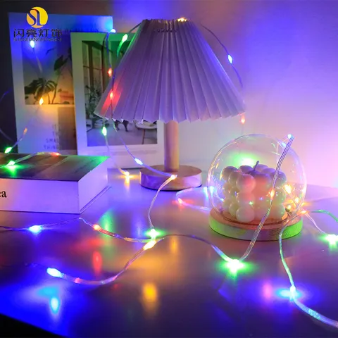 Solar LED Lichtketting Buiten Waterdicht Kerst Feest Koperdraad Sprookjeslicht Afstandsbediening