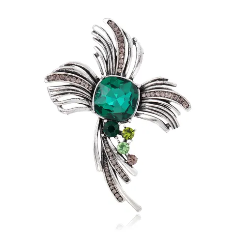 Boucles d'Oreilles Clous en Alliage de Cristal de Luxe Forme de Fleur Avec Tige en Argent Sterling 925 Or Argent Strass Boucles d'Oreilles pour Mariage Fête Femme Bijoux