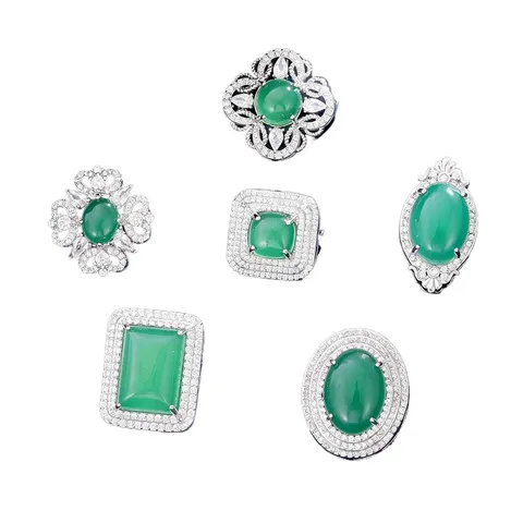 Spilla in Zirconia con Pietre Preziose Verdi in Stile Vintage Palace Elegante Spilla in Rame con Smeraldo per Gioielli da Donna Regalo