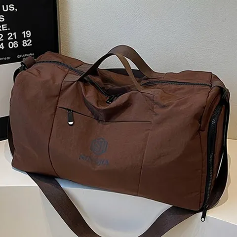 Bolsa de Viaje Gran Capacidad Separación Seco-Húmedo Nailon Impermeable Ligero Gimnasio Deportivo Equipaje de Fin de Semana
