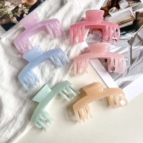 Jelly Color Haarspange in Baseballkappenform Für Damen Hochwertige Harz Haarkralle Doppelzahn Shark Clip Mode Haarschmuck