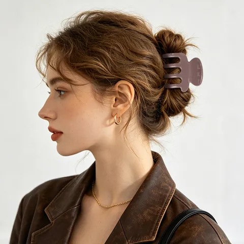 Damen Kleine Weiche Silikon Haarklammer Elegante Vier-Zahn Haarnadel Hoher Pferdeschwanz Greifklammer Mini Haarschmuck