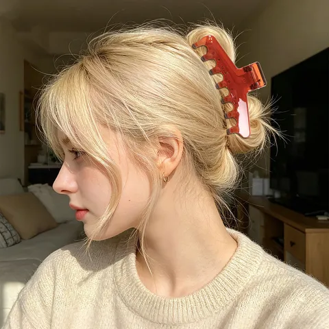 Raffinierte Geleefarbe T-Förmige Haarklammer Für Damen Großes Volumen Harz Haargreifer Shark Clip Eleganter Haarschmuck