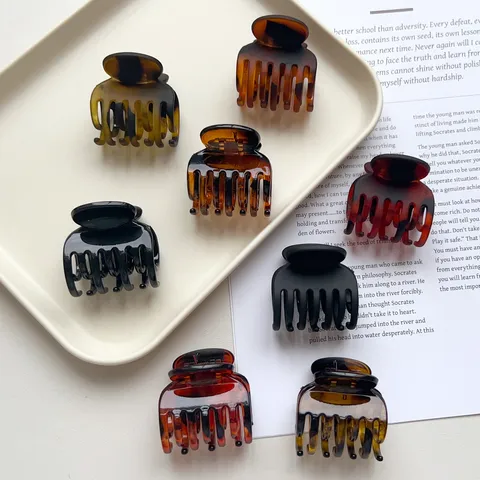 Leopardenmuster Kunststoff Haarkralle Sieben-Zähne Haarklammer Schildpatt Matt Glänzend Haarschmuck Für Frauen Täglich Pendeln Accessoires