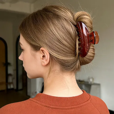 Koreaanse Stijl Gelei Transparante Haarklem Minimalistisch Effen Kleur Vierkante Kop Shark Clip Voor Vrouwen Polycarbonaat Materiaal Fluorescerende Clip