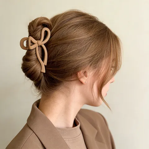 Schleife Haarklammer Für Damen Leopardenmuster Schildpatt Matt Glänzend Haargreifer Große Haarschmuck Für Dickes Haar