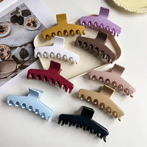 Mode Pendeln Silikon Haarkralle Für Damen Einfarbig Glänzend Große Haarklammer Elegant Täglich Hochsteckfrisur Haarnadel Haarschmuck