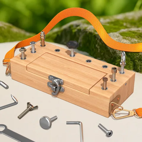 Montessori Boîte à Outils en Bois Jouet Vis Assemblage Jouet Éducatif de Construction Enfants Entraînement Pratique Jouets en Bois