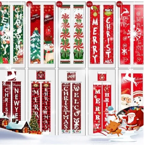 Valentine's Day Porch Banner Polyester Love Heart Porch Sign Romantic Party Door Couplet Indoor Outdoor Holiday Decoration