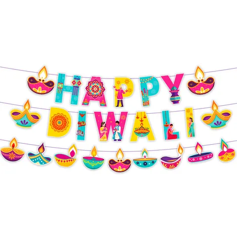 Diwali Party Decorations Indian Festival Banner Swirl Hanging Ornament Paper Honeycomb Table Centerpiece Decor For Traditional Celebration Home Office Layout