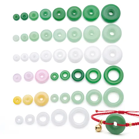 Chinese Style Colored Glaze Peace Buckle Glass Beads For DIY Handmade Bracelet Necklace Jewelry Making Accessories