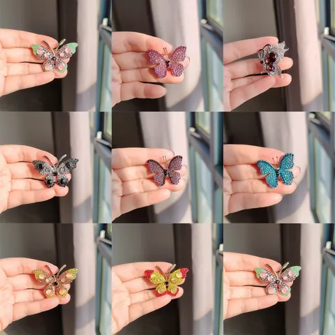 Mode Schmetterling Brosche Für Damen Eleganter Strass Künstliche Perle Korsage Nische Design Anzug Accessoire