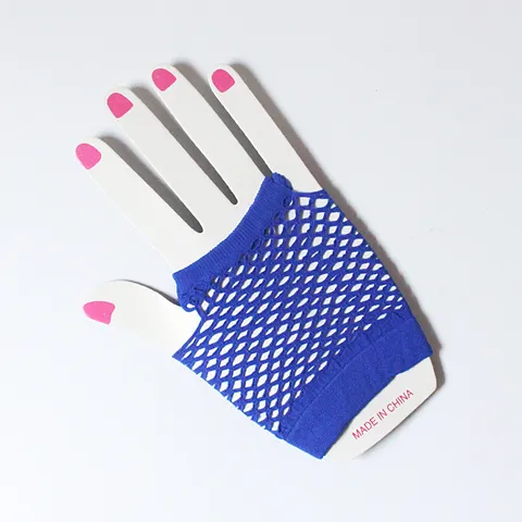 Damen Kurze Netzhandshcuhe Punk Sexy Neon Masche Fingerlose Handschuhe Für Party Nachtclub Bühne Kostüm Nylon Elastische Handschuhe