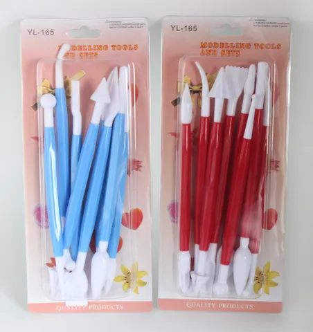 Fondant Taart Decoratie Pen Reliëf Mal Cartoon Broodje Snijden Gereedschap Set PP Kunststof Bakken Modelleren Gereedschap Kit Voor Keuken
