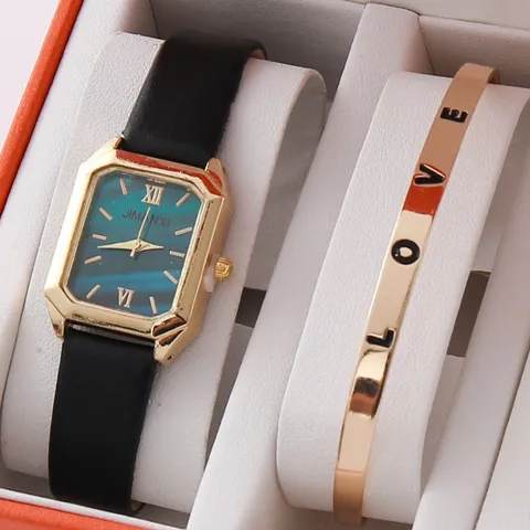 Mode Femmes Montre Quartz Et Ensemble Bracelet Strass Bracelet Alliage Montre Poignet Décontractée Pour Dames
