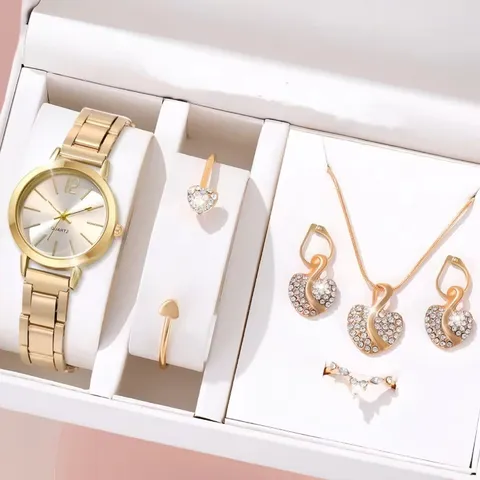 Damen Quarzuhr Armband Set Legierung Strass Römische Ziffern Zifferblatt Mode Luxus Geschenk Schmuck