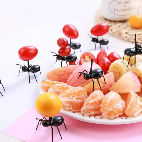 Creatieve Mier Vruchtenvorken Plastic Leuke Cartoon Dier Bento Voedsel Prikkers Voor Kinderen Feest Servies Huis Keuken Decor