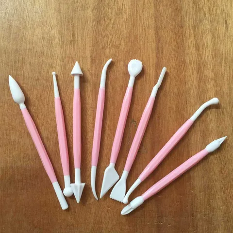 Fondant Taart Decoratie Pen Reliëf Mal Cartoon Broodje Snijden Gereedschap Set PP Kunststof Bakken Modelleren Gereedschap Kit Voor Keuken