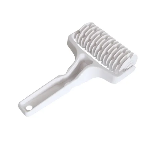 Plastic Lattice Roller Cutter Pastry Pie Pizza Dough Cutting Tool Kitchen Baking Accessory White Color