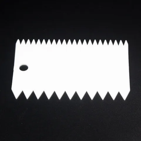 Plastic Curved Serrated Cream Scraper Set Household Dough Cutter Spatula Flexible Cake Decorating Baking Tool
