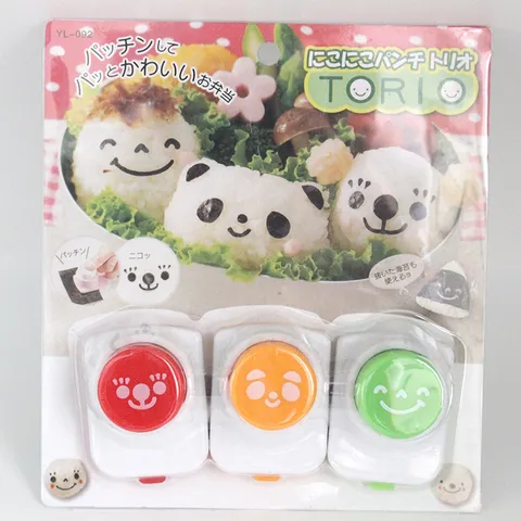 Nori Zeewier Pons Cartoon Gezichtsband Vorm DIY Sushi Bento Print Gereedschap Keuken Bakken Gadget Kunststof Metaal
