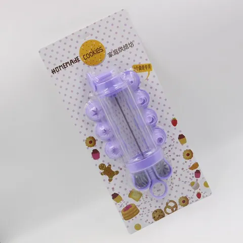 Manuelle Plätzchenpresse Pistole Kunststoff Gebäck Dekorieren Set Edelstahl Spritztüllen Cookie Maker Backwerkzeuge Für Küche