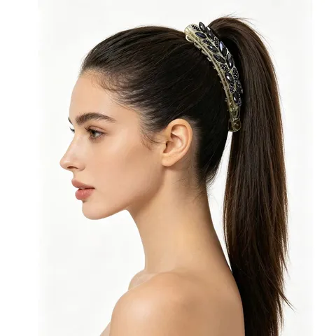Elegant PC Rhinestone Banana Clip Crystal Butterfly Flower Hair Claw For Women Sweet Vertical Hairpin Headwear Gift