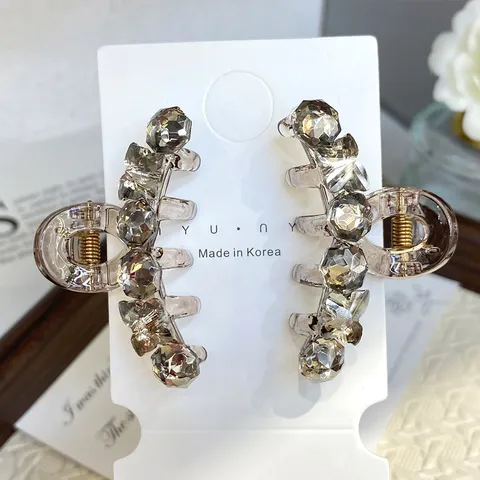 Mini Hair Claw Clips Acrylic Rhinestone Artificial Pearl Bowknot Hairpins Small Bangs Clips Side Hair Clips For Women Hair Accessories