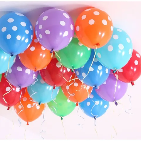 Bonbonfarben Polka Dot Latex Ballons Rund Bedruckt Deko Ballons Für Geburtstag Party Hochzeit Jubiläum Event Szene Layout Feier