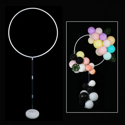 Plastic Balloon Arch Stand Circle Column Wreath Frame Round Balloon Holder For Wedding Birthday Party Decoration Road Lead Display