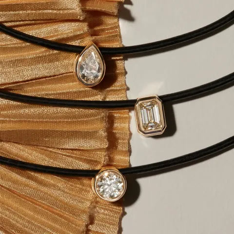 Minimalistische Schwarze Seilkette Edelstahl Geometrischer Herz Wassertropfen Anhänger Galvanisiertes Gold Strass Halskette Damen Schmuck