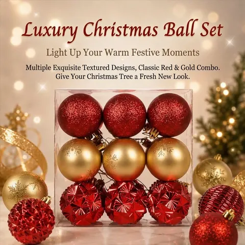 Painted Christmas Ball Ornaments Shatterproof Plastic Baubles For Holiday Tree Party Window Home Decor Green Gold Red Blue Silver Baubles